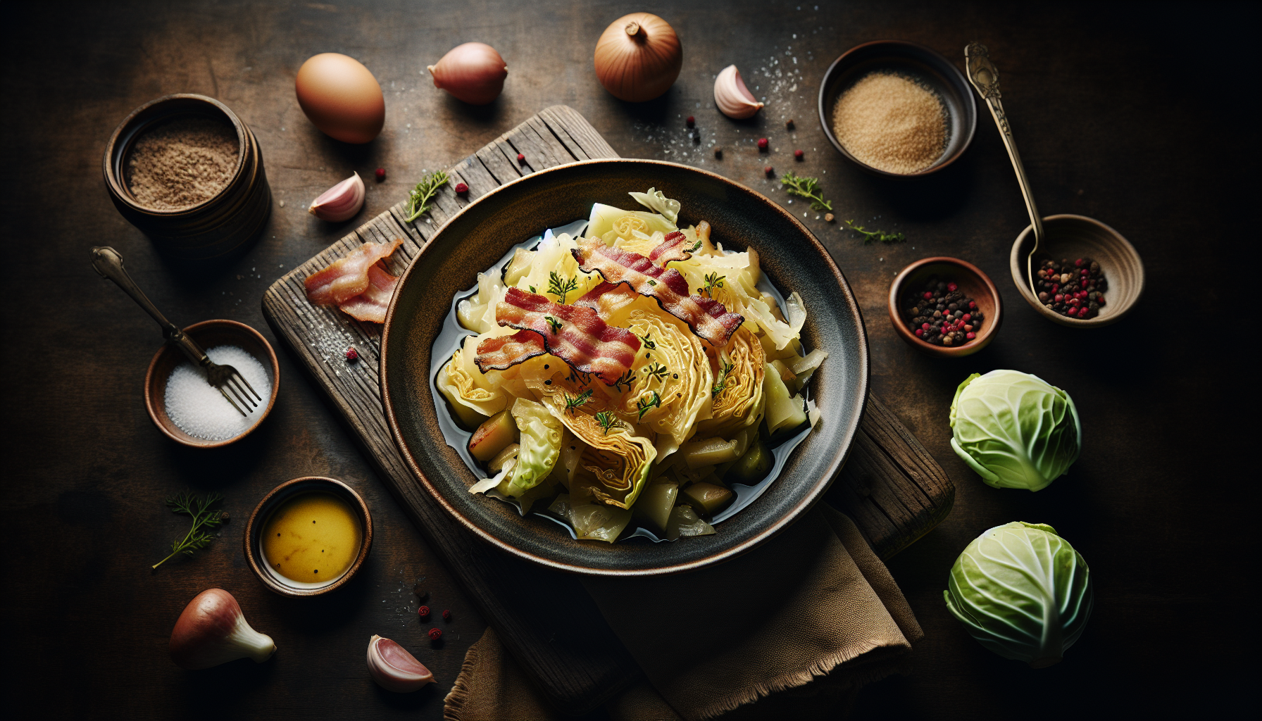 Buttered Cabbage with Bacon
