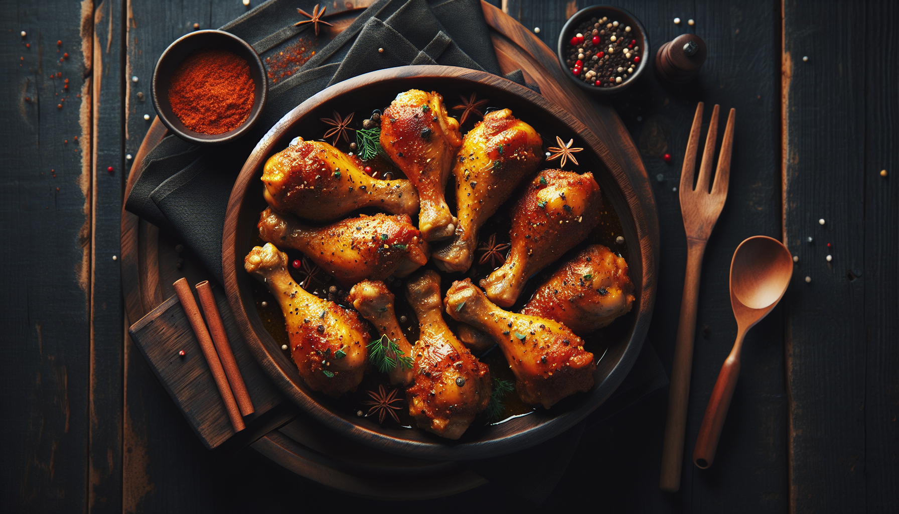 Chicken Drumsticks in Spiced Butter