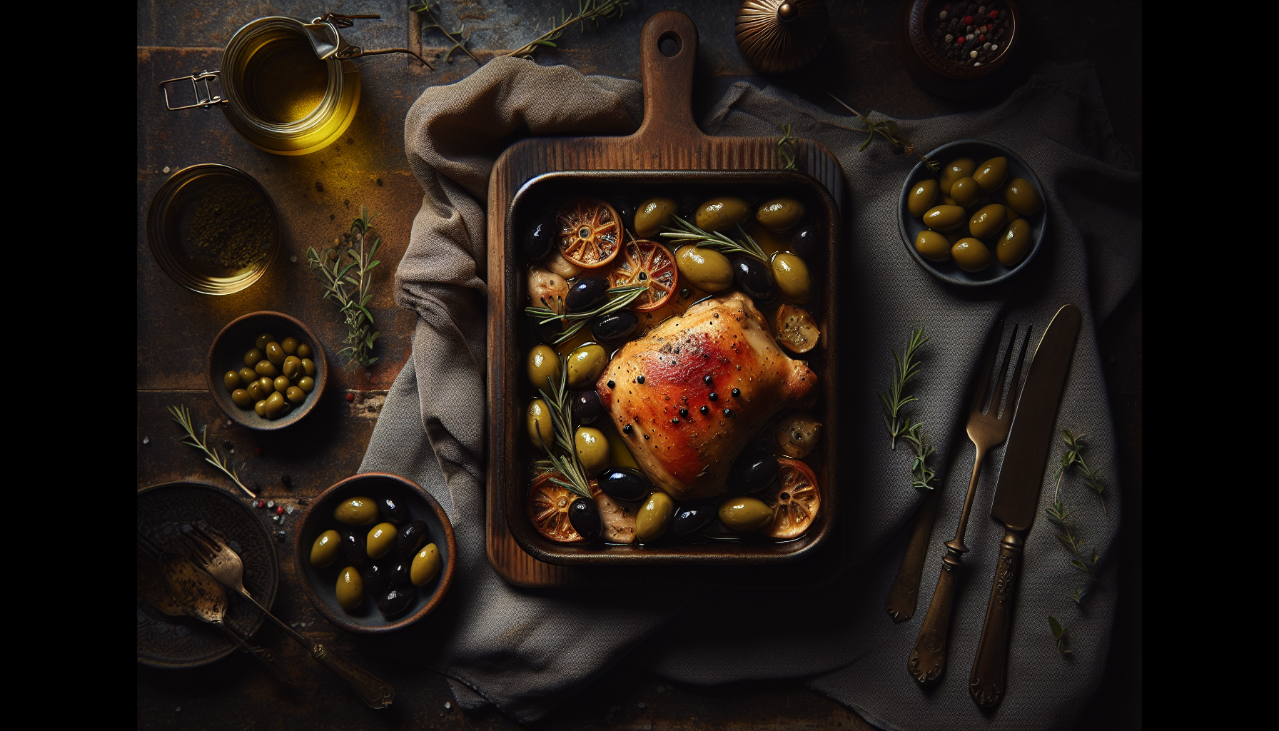 Chicken Thigh and Olive Tray Bake