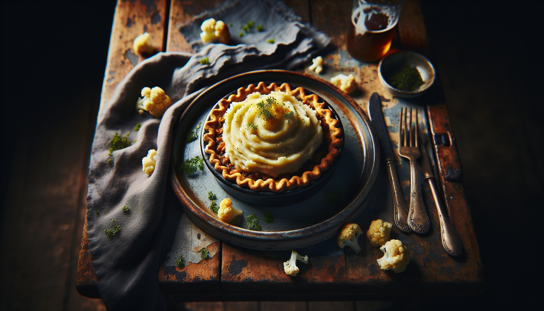 Cottage Pie with Cauliflower Mash Top