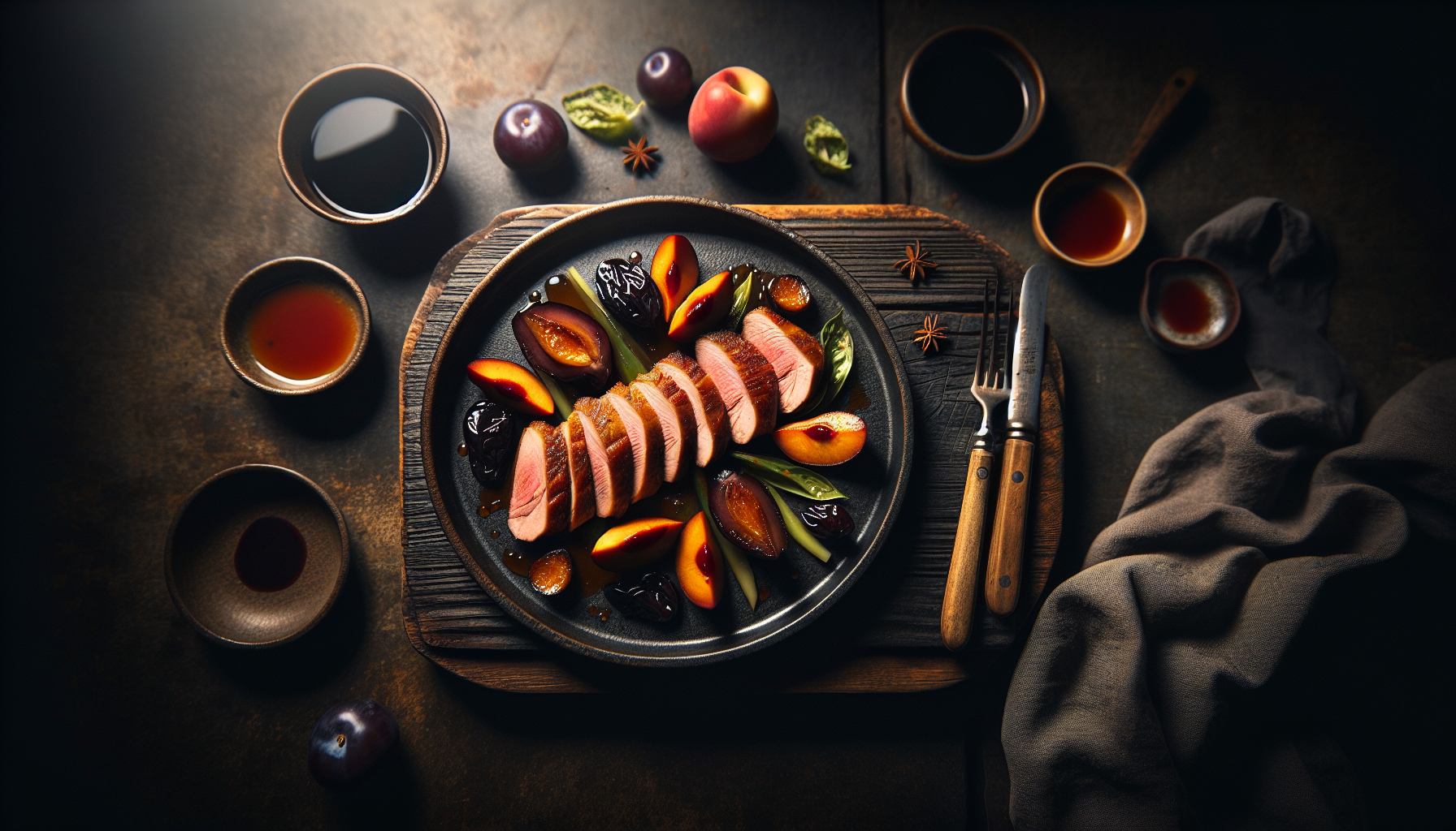 Duck Breast with Plum-less Sauce