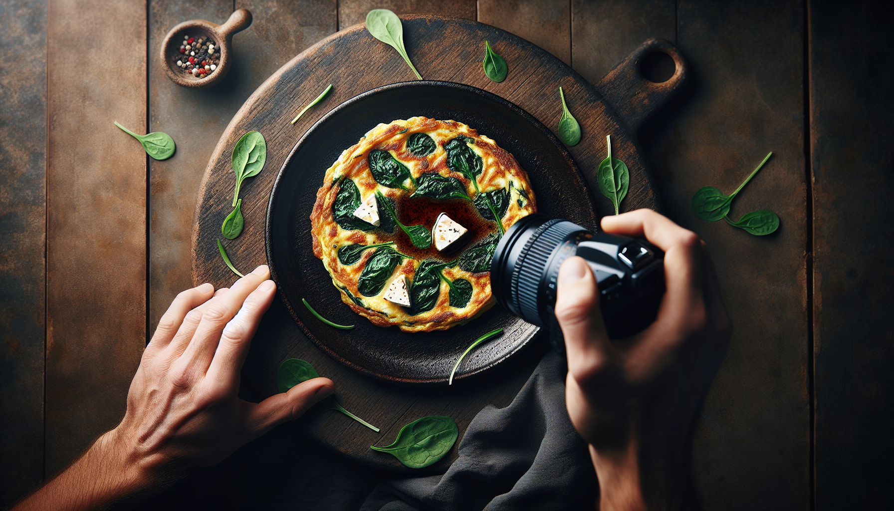 Goats Cheese and Spinach Omelette