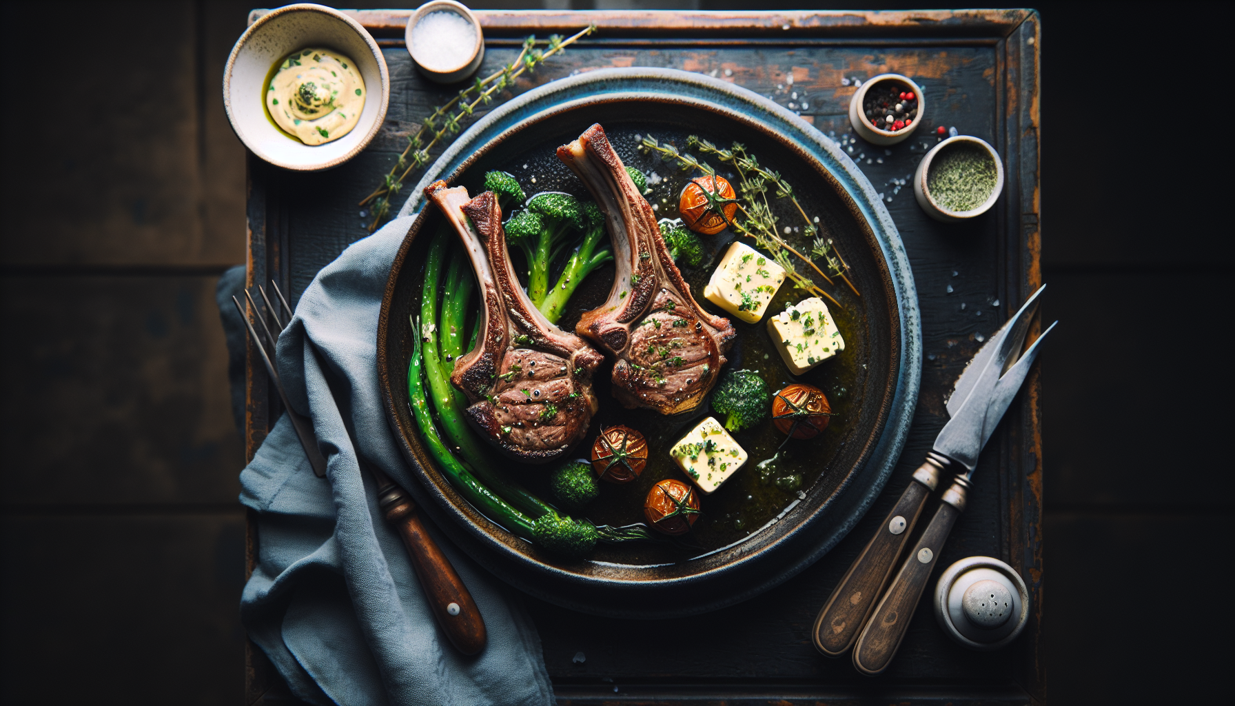 Lamb Chops with Herb Butter