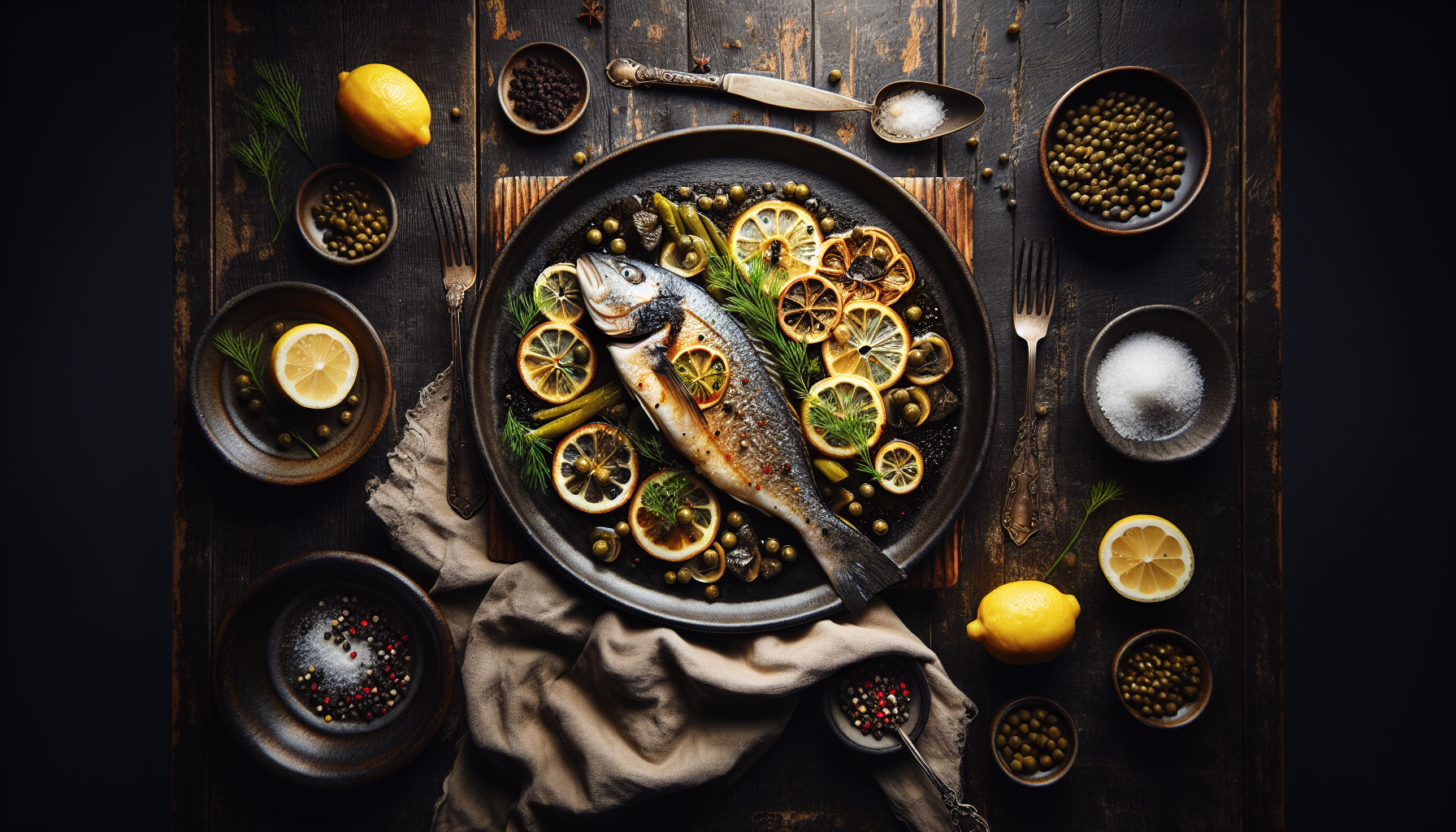 Sea Bass with Lemon and Capers
